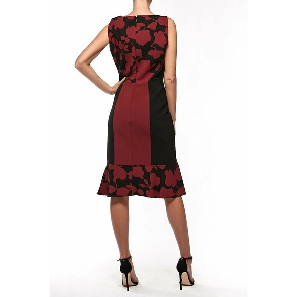 $1990 Runway Oscar de la Renta Sweetheart Neck Flounce Hem Midi Dress  XL - Picture 5 of 13